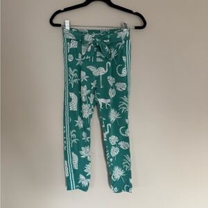 Boden Girls Pull On Green Jungle Animal Print with Sash Tie Size 8